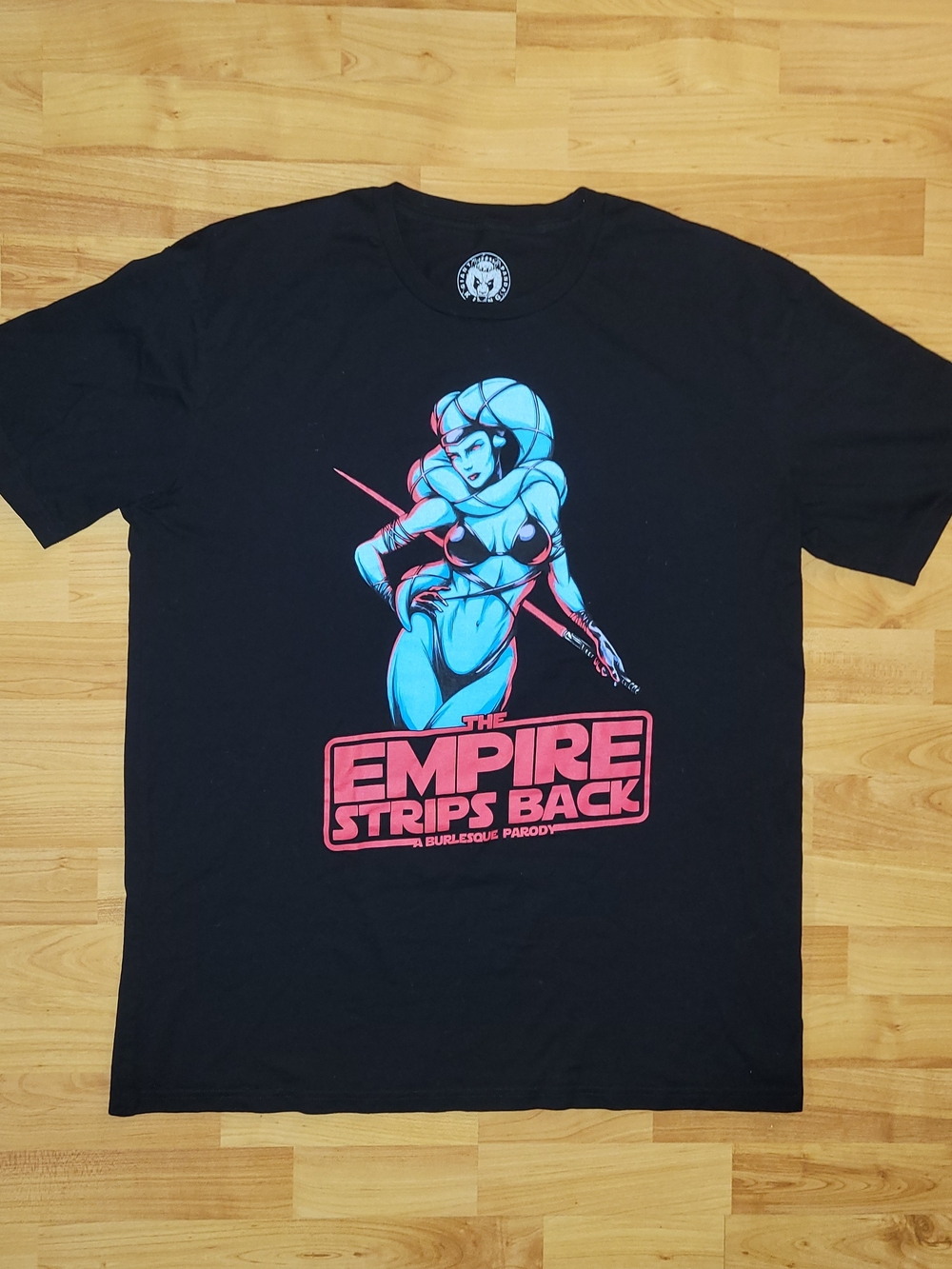 Star Wars The Empire Strips Back Burlesque Parody Show Gooner Black T-shirt, XL - Picture 1 of 4